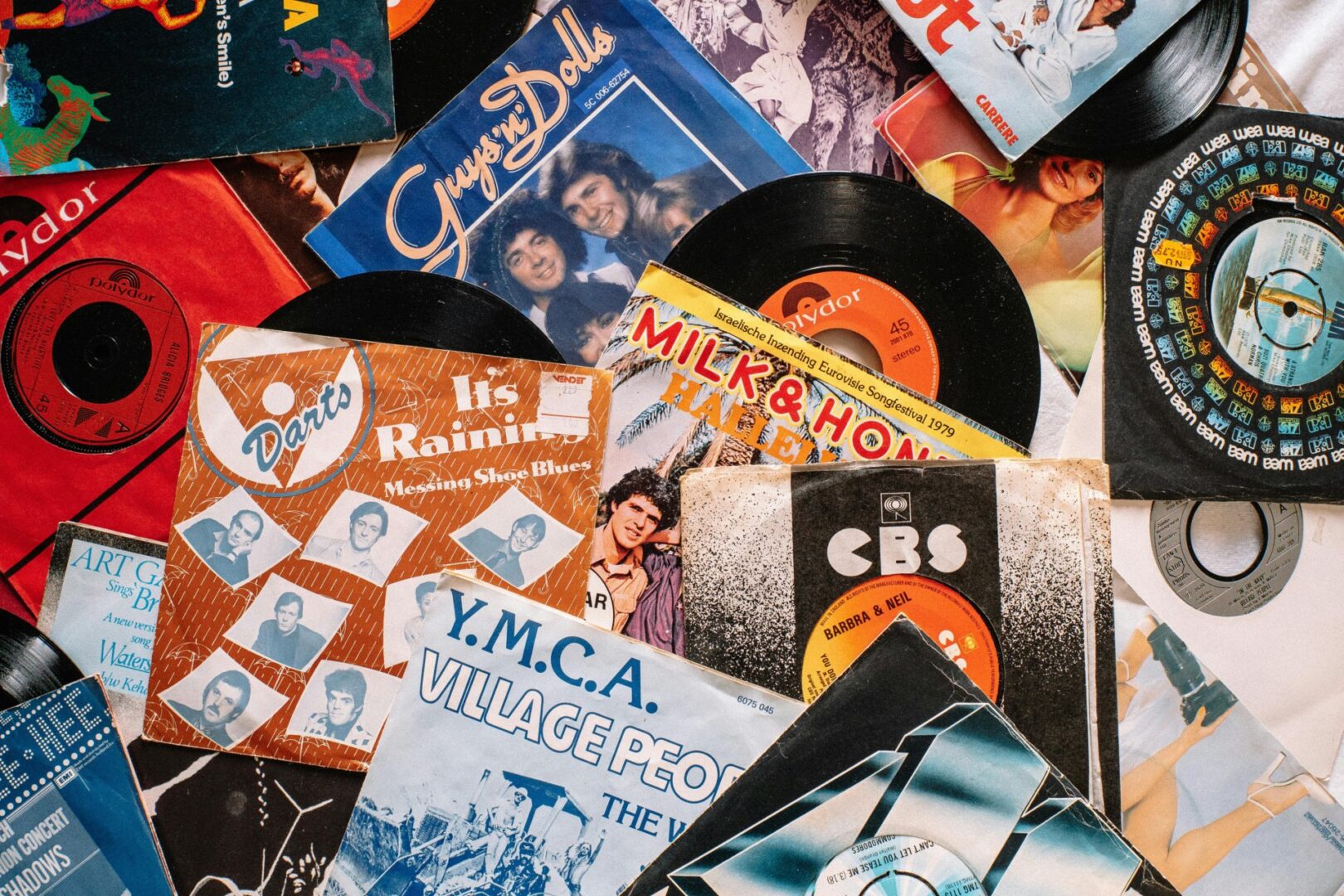 Vinyl records layout
