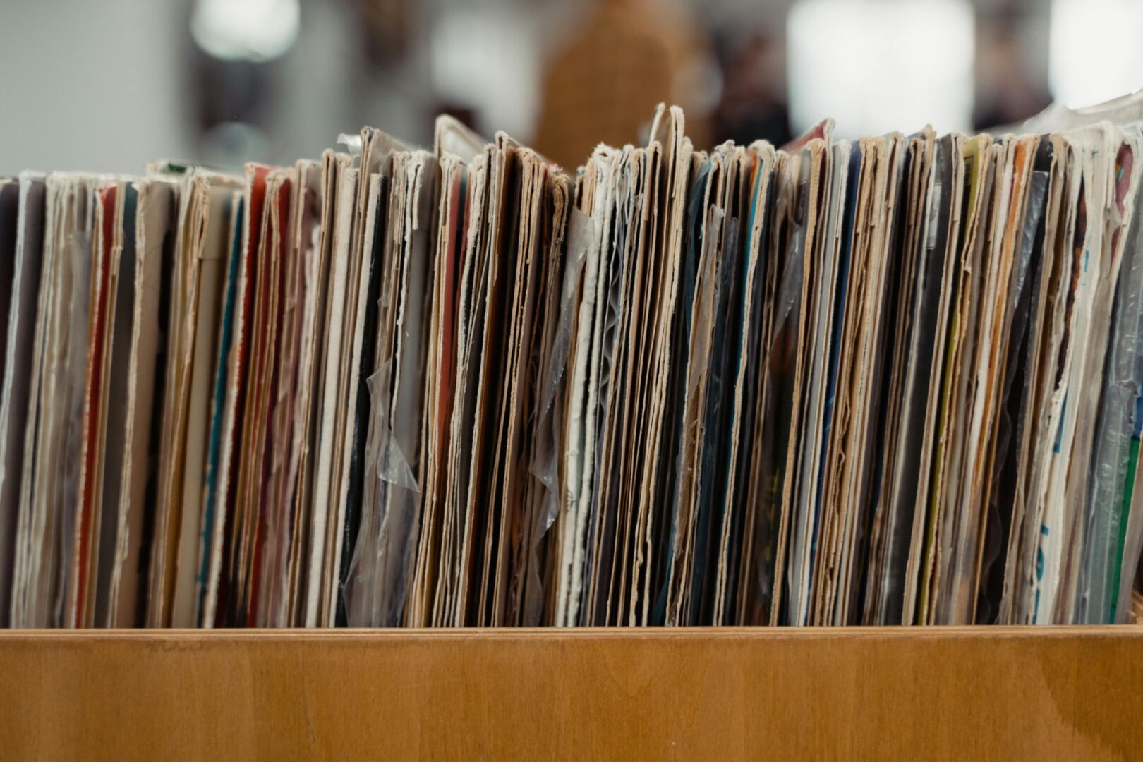 Vinyle records stack